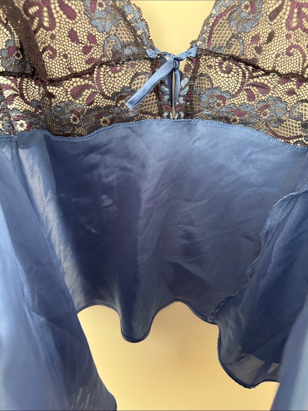 Gorgeous Blue Lace Trim Camisole - Picture 5 of 10
